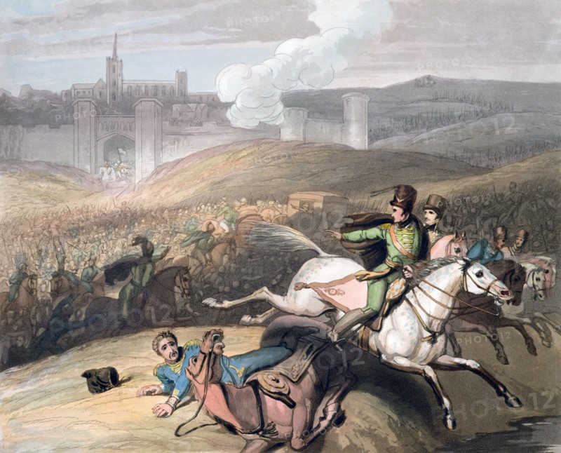 Battle of Vitoria, Spain, 21st June 1813 (1819). Artist: T Fielding
