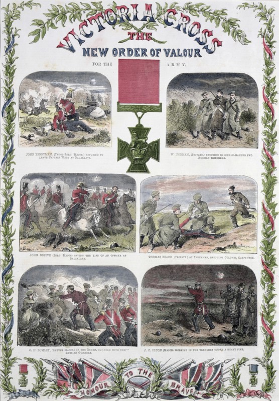 'Victoria Cross, the New Order of Valour for the Army', c1857. Artist: Unknown