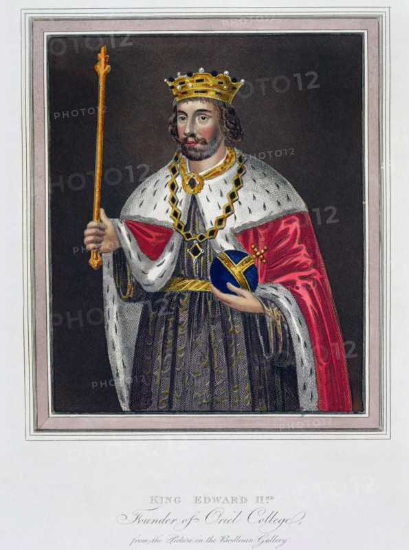 'King Edward II, Founder of Oriel College', 19th century. Artist: Unknown