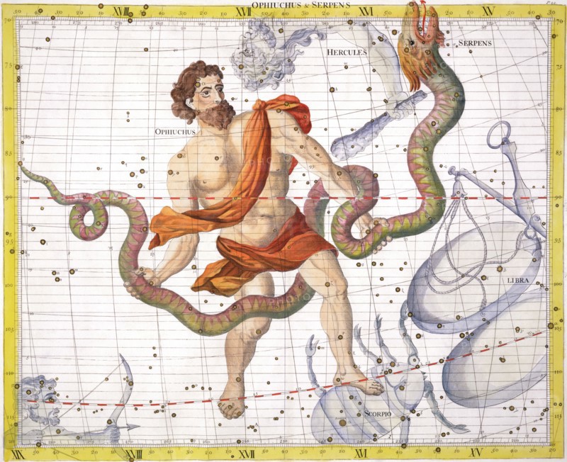 Constellation of Ophiucus, 1729. Artist: Unknown