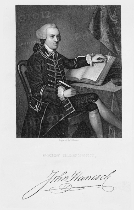John Hancock, American statesman, (19th century). Artist: John B Forrest