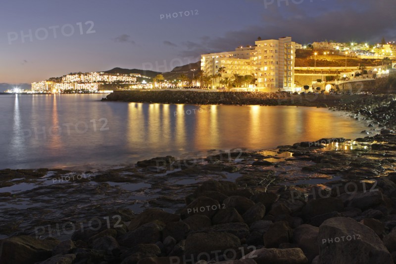 Looking towards Patalavaca from Arguineguin, Gran Canaria, Canary Islands, Spain.