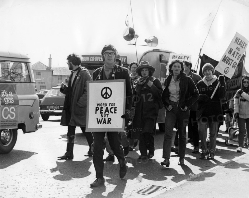CND demo, Horley, Surrey, c1969.