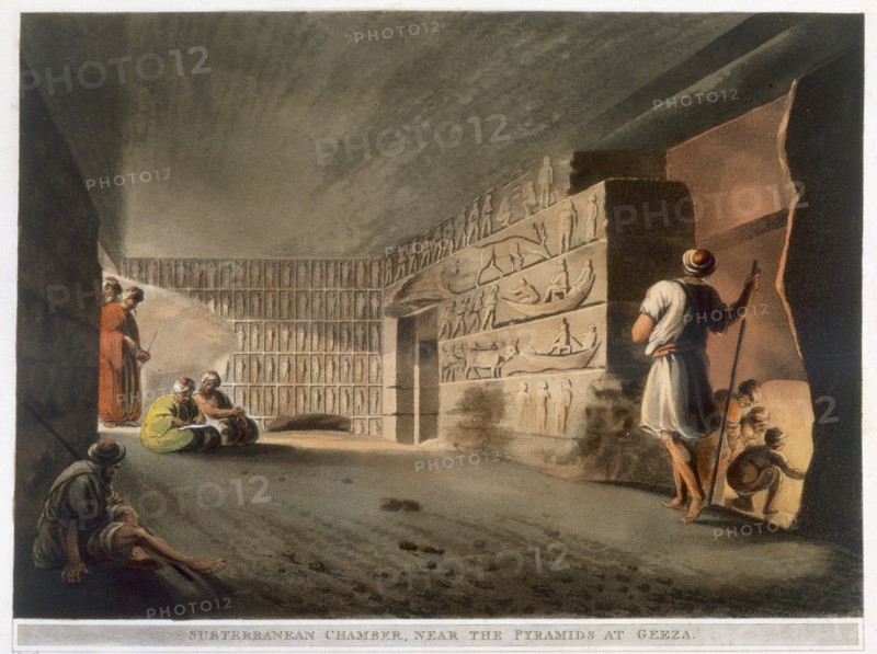 'Subterranean Chamber near the Pyramids at Giza', 1802. Artist: Thomas Milton