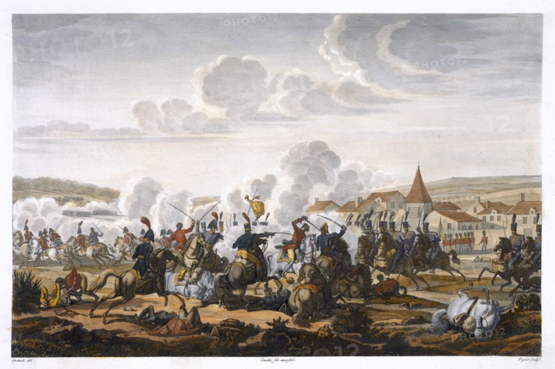 'The Death of Prince Ludwig of Prussia at the Battle of Saalfeld, 10 October 1806'. Creator: Louis Francois Couche.