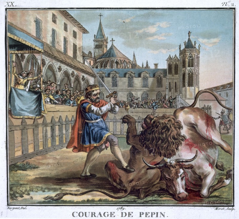 'The Courage of Pepin', 1789. Artist: Jean Baptiste Morret