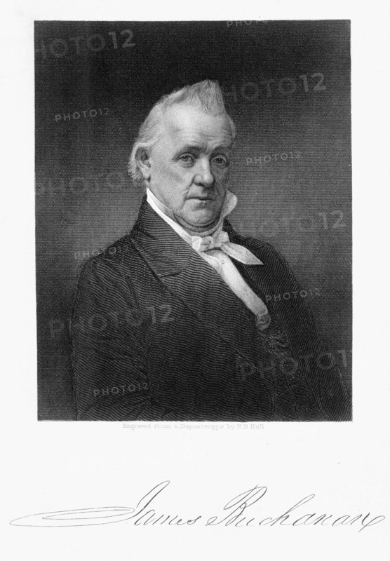James Buchanan, 15th President of the United States of America, 19th century. Artist: Henry Bryan Hall I