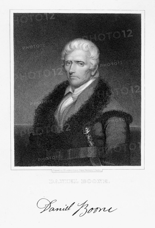 Daniel Boone, American pioneer and hunter, (19th century). Artist: James Barton Longacre