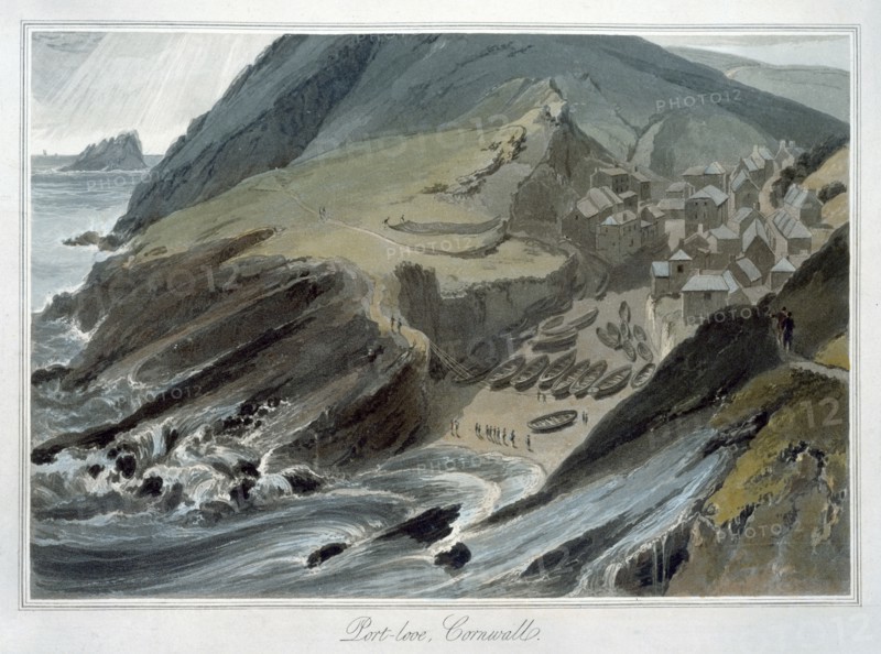 'Port Looe, Cornwall', 1814-1825. Artist: William Daniell