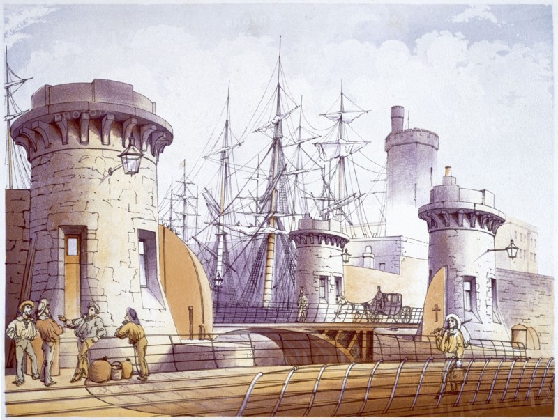 Sailors on the dockside, Liverpool, 1864. Artist: William Gawin Herdman
