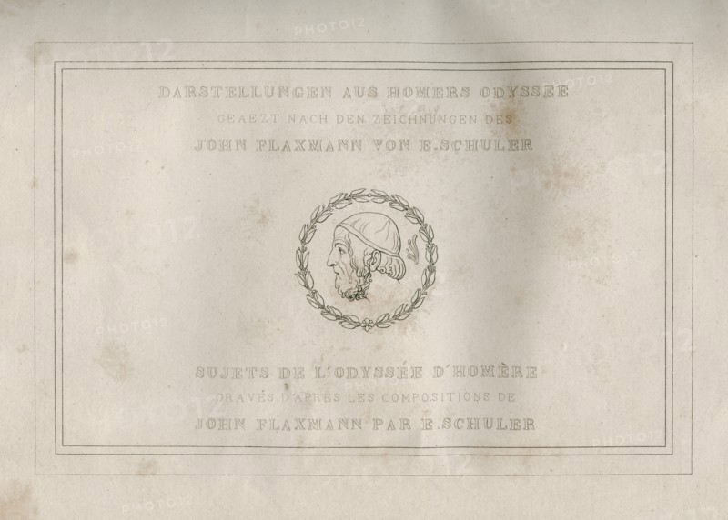 Title page of Homer's Odyssey, c1833. Artist: Unknown