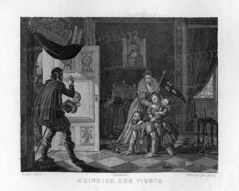 'Henry IV and his children', c1833 Artist: Edouard Schuler