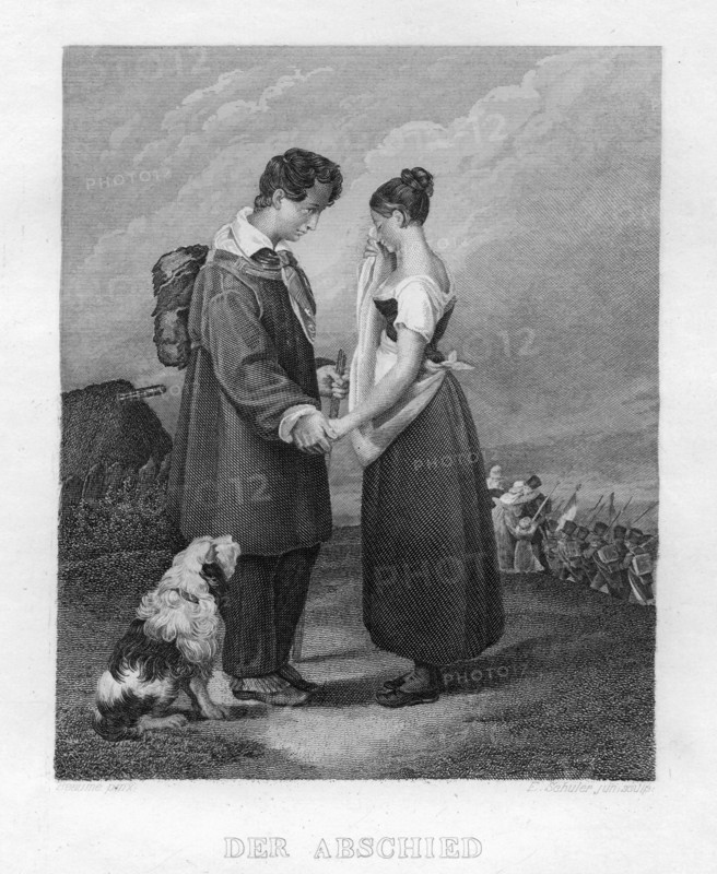 'The farewell', c1833. Artist: Edouard Schuler