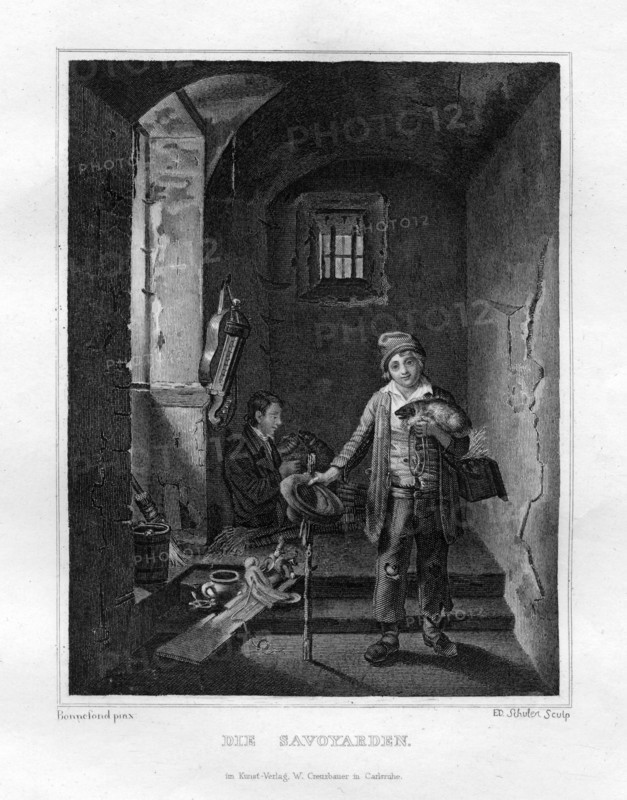 'Savoyards', c1833. Artist: Edouard Schuler