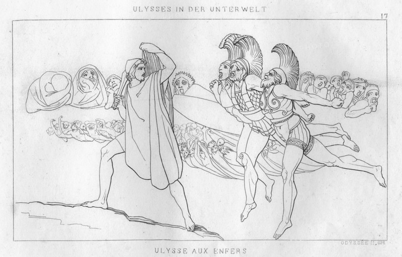 Odysseus in the underworld, c1833. Artist: Unknown