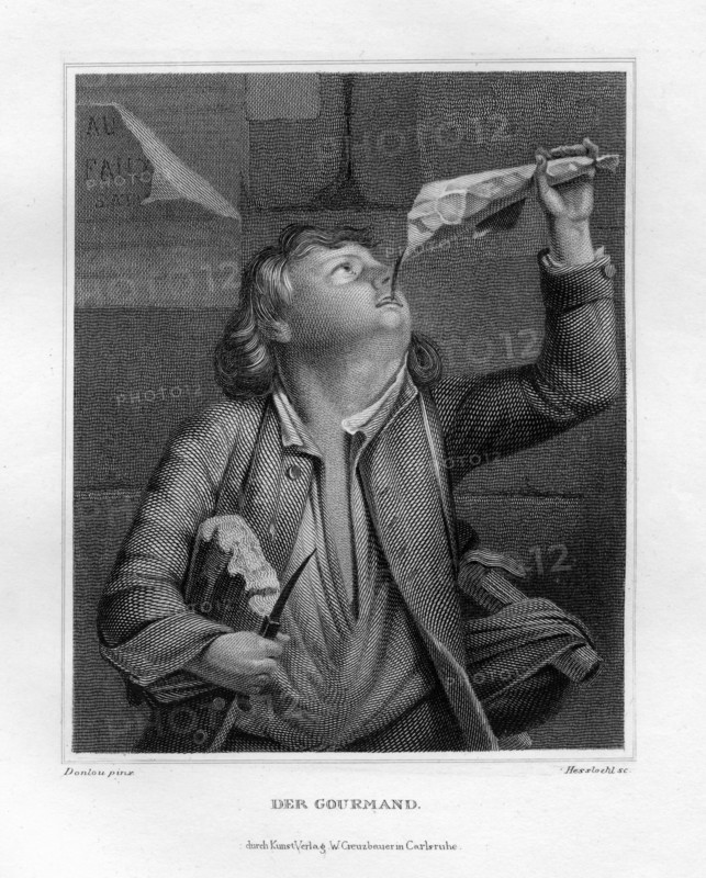 'The glutton', c1833. Artist: W Hessloehl