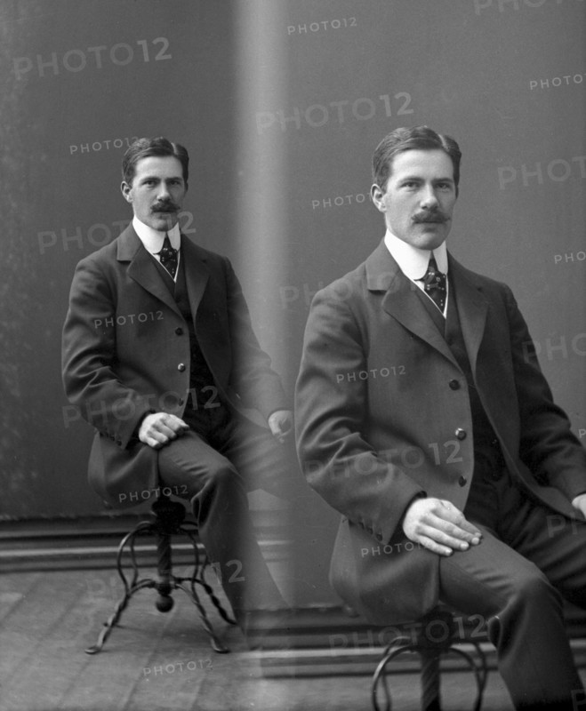 Double exposured portrait of a man, Landskrona, Sweden, 1910. Artist: Unknown