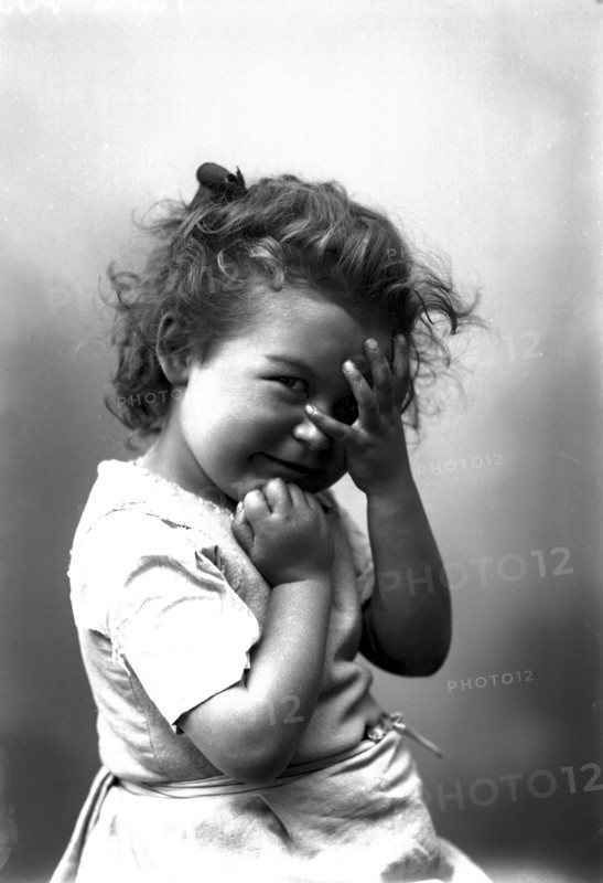 The photographer's little girl posing in his studio, Landskrona, Sweden, 1910. Artist: Unknown