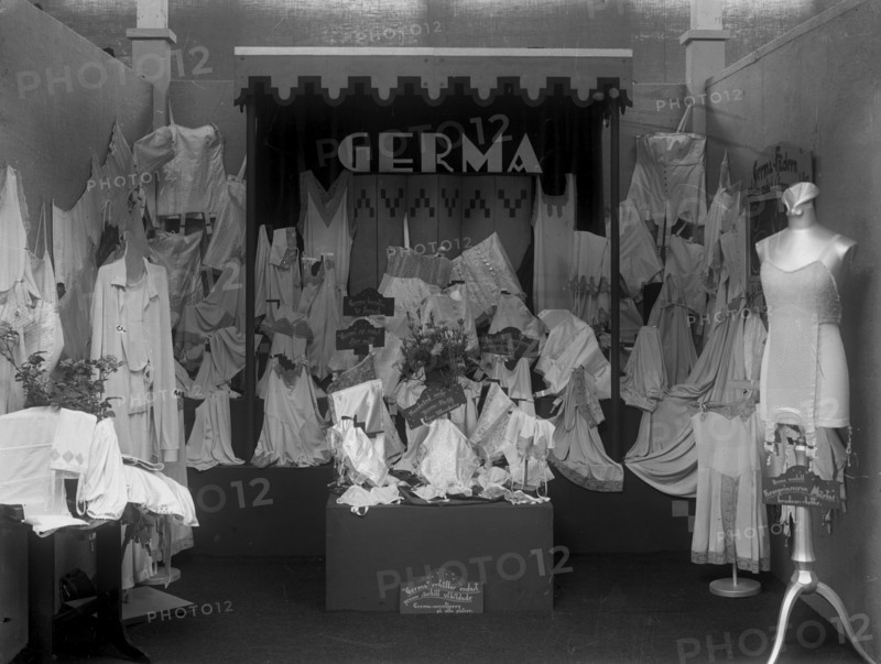 Exhibition of lingerie by Germa, Landskrona, Sweden, 1929. Artist: Unknown
