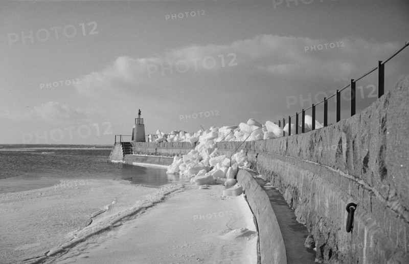 Winter at Borstahusen harbour, Landskrona, Sweden, 1940s. Artist: Unknown