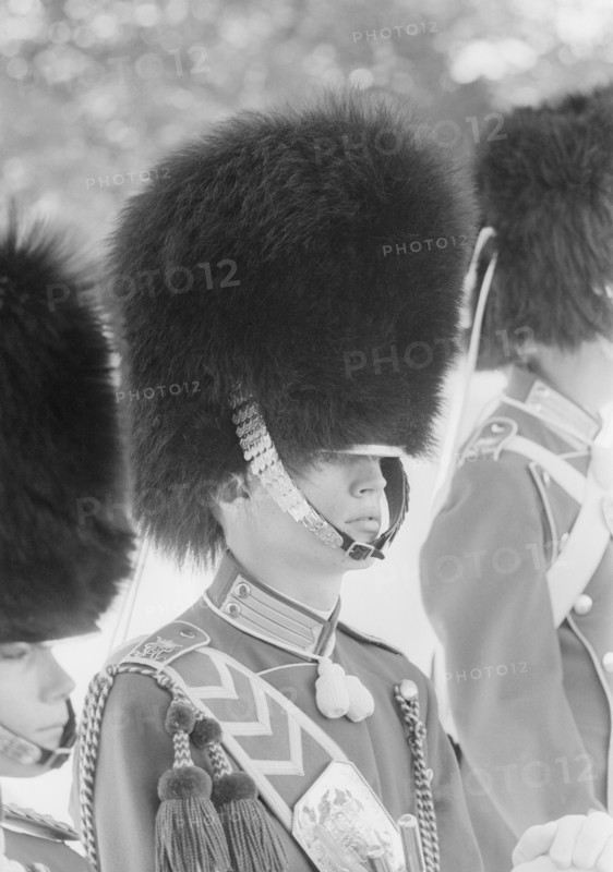 Musicians of the Tivoli Boys Guard wearing busbies, Copenhagen, Denmark, 1962. Artist: Unknown