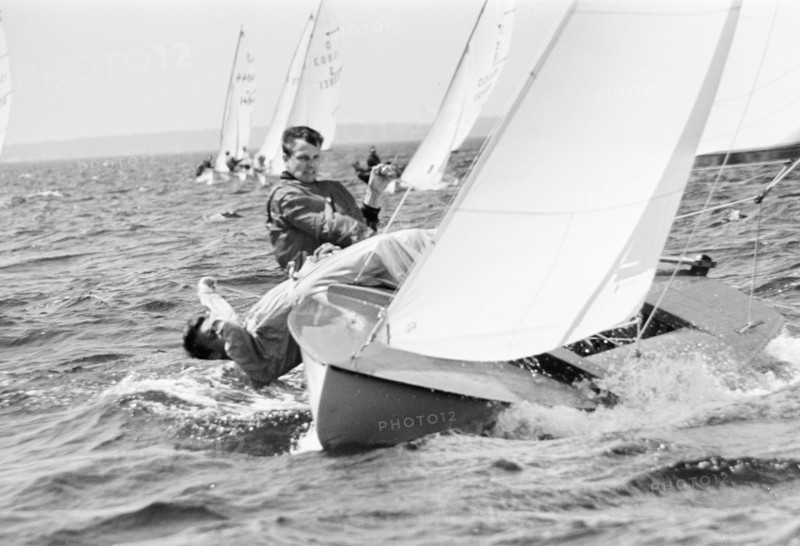 Yacht racing in Öresund between Sweden and Denmark, 1965. Artist: Unknown