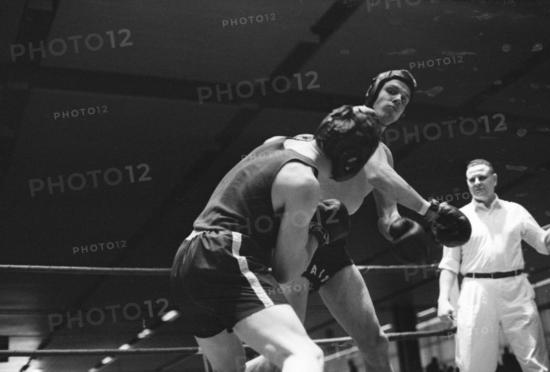 Boxing match in Landskrona Sports Hall, Sweden, 1967. Artist: Unknown