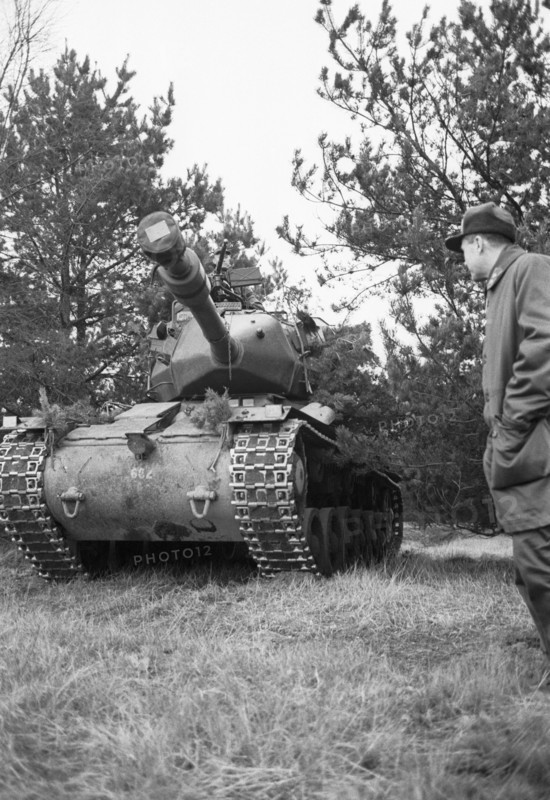 Swedish Army tank on manoeuvres, Scania, Sweden, 1967. Artist: Unknown