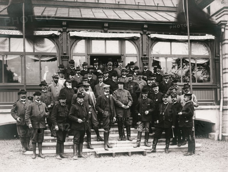 Royal hunting party, Isle of Ven, Sweden, 1903. Artist: Unknown