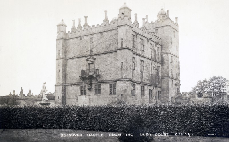 Bolsover Castle from the inner court, Derbyshire. Artist: Unknown