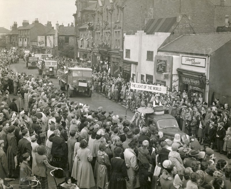 Festival of Britain celebrations, Baker Street, Hucknall, Nottinghamshire, 1951. Artist: Unknown