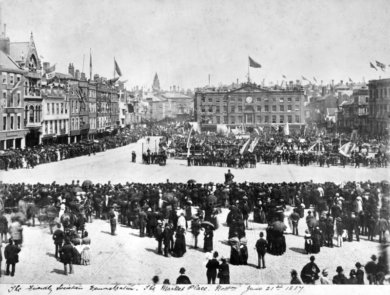 Queen Victoria's Golden Jubilee celebrations, Nottingham, Nottinghamshire, 1887. Artist: AW Bird