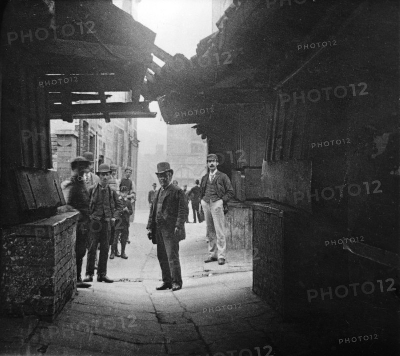 The Shambles, Chesterfield, Derbyshire, c1887. Artist: Unknown
