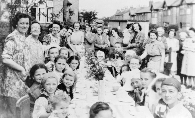 VE Day party, Park Avenue, Carlton, Nottingham, Nottinghamshire, May 1945. Artist: Unknown