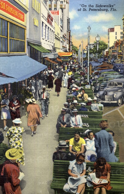 'On the Sidewalks of St Petersburg, Florida, USA, 1940. Artist: Unknown