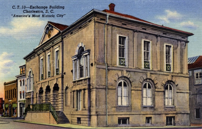 Exterior view of the Exchange building, Charleston, South Carolina, USA, 1940. Artist: Unknown