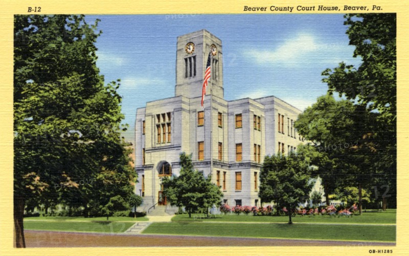 Beaver County Court House, Beaver, Pennsylvania, USA, 1940. Artist: Unknown