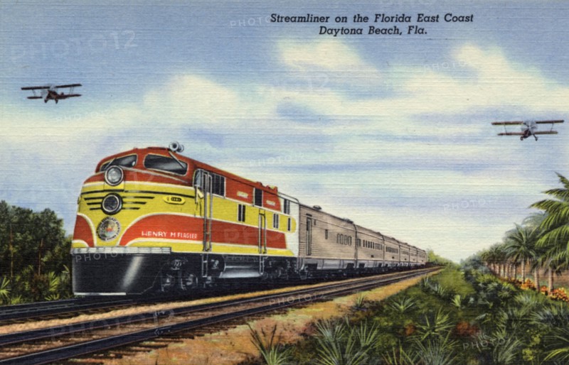 FEC Railway streamliner train Henry M Flagler, Florida, 1940. Artist: Unknown
