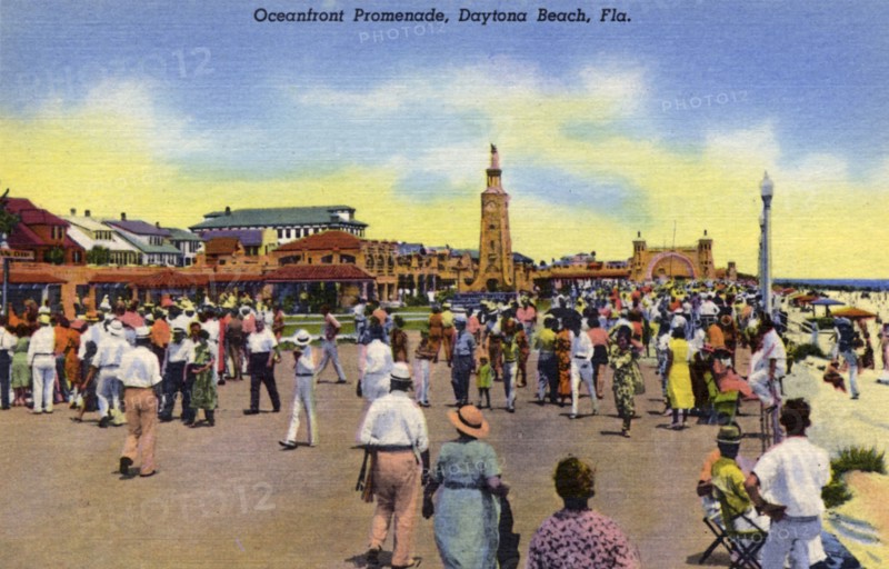 Oceanfront Promenade, Daytona Beach, Florida, USA, 1940. Artist: Unknown