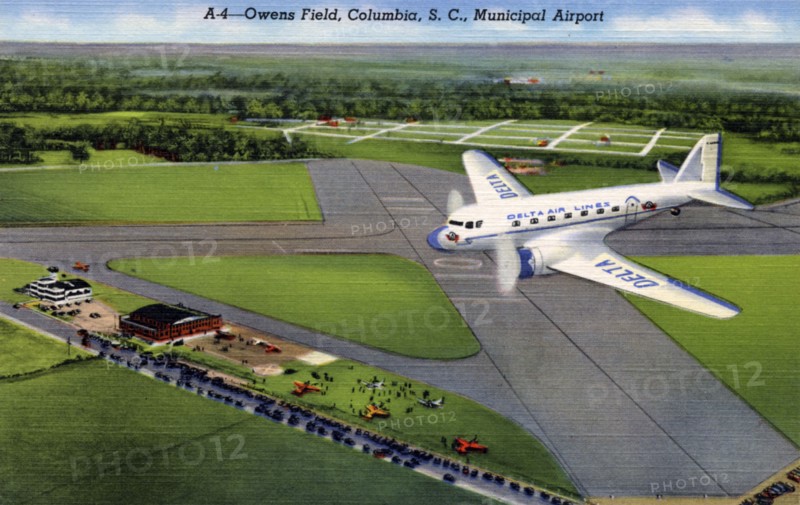 Owens Field, South Carolina Municipal Airport, Columbia, South Carolina, USA, 1940. Artist: Unknown
