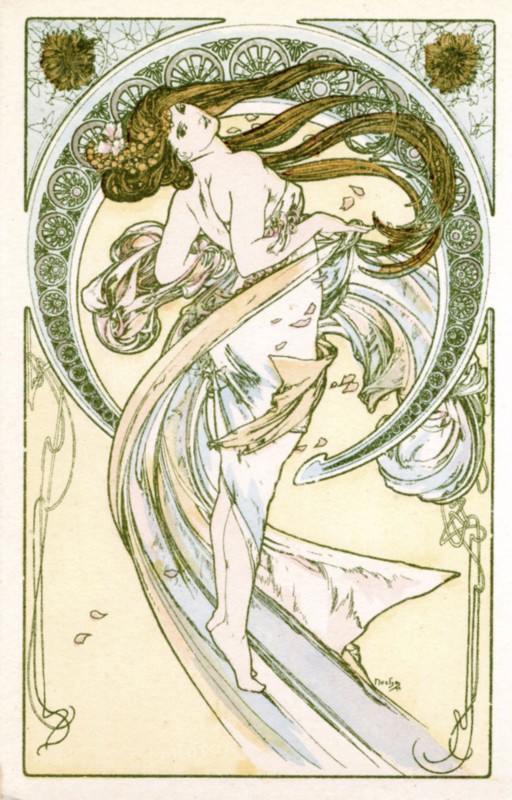 'Dancing', 1900. Artist: Alphonse Mucha