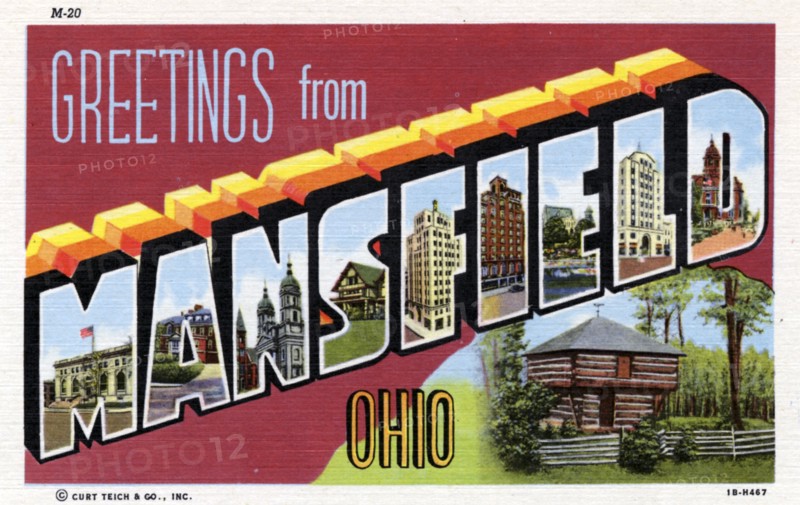 'Greetings from Mansfield, Ohio', postcard, 1941. Artist: Unknown