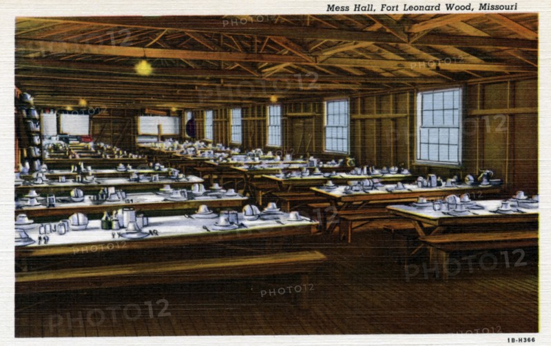 Mess Hall, Fort Leonard Wood, Missouri, USA, 1941. Artist: Unknown