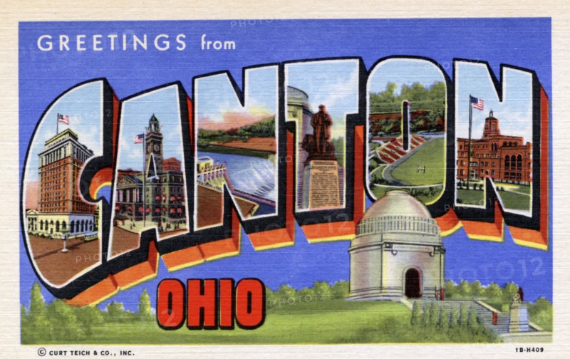'Greetings from Canton, Ohio', postcard, 1941. Artist: Unknown