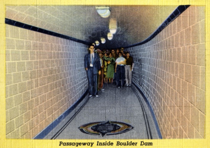 Passageway inside the Boulder Dam, Arizona/Nevada, USA, 1941. Artist: Unknown