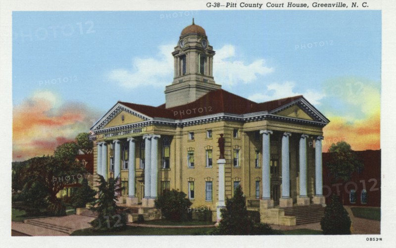 Pitt County court house, Greenville, North Carolina, USA, 1940. Artist: Unknown