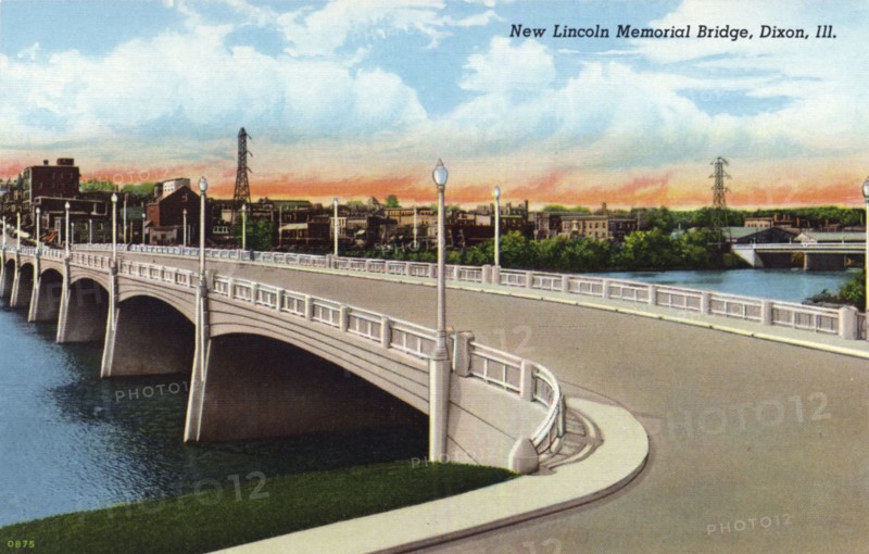 New Lincoln Memorial Bridge, Dixon, Illinois, USA, 1940. Artist: Unknown