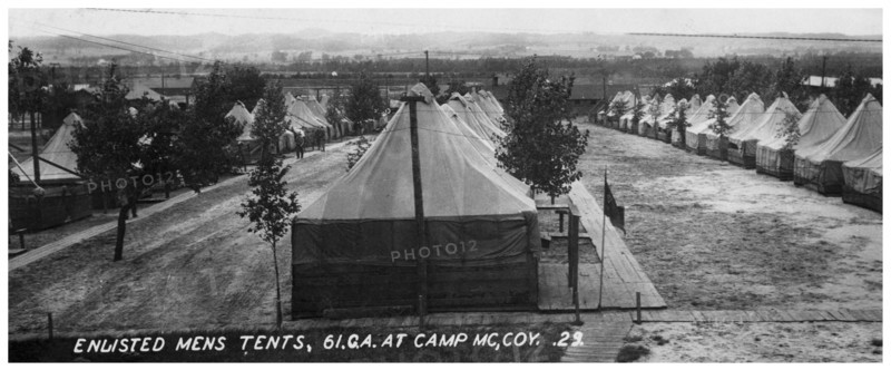 Enlisted men's tents, 61st Cavalry Artillery, Camp McCoy, Wisconsin, USA, 1940. Artist: Unknown