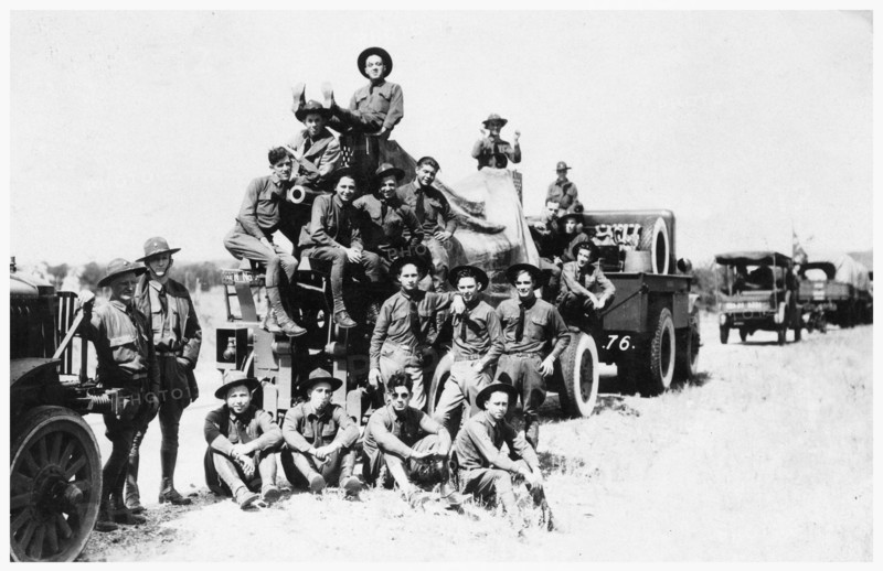 Enlisted men of the 61st Cavalry, Fort Sheridan, Illinois, USA, 1920. Artist: Unknown