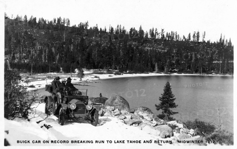 Buick car on a record breaking run to Lake Tahoe and return, midwinter 1912. Artist: Unknown